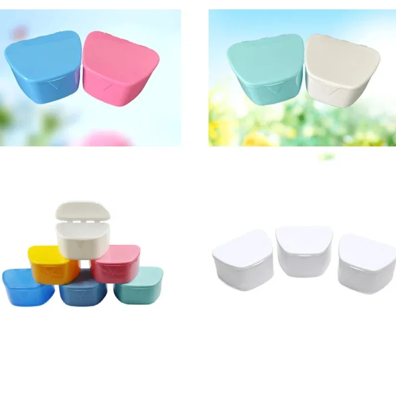 30pcs Large Upper Open Tooth Box Denture Braces Retainer Box Full Denture Plastic Box Portable Storage Cleaning Dental Mold Box