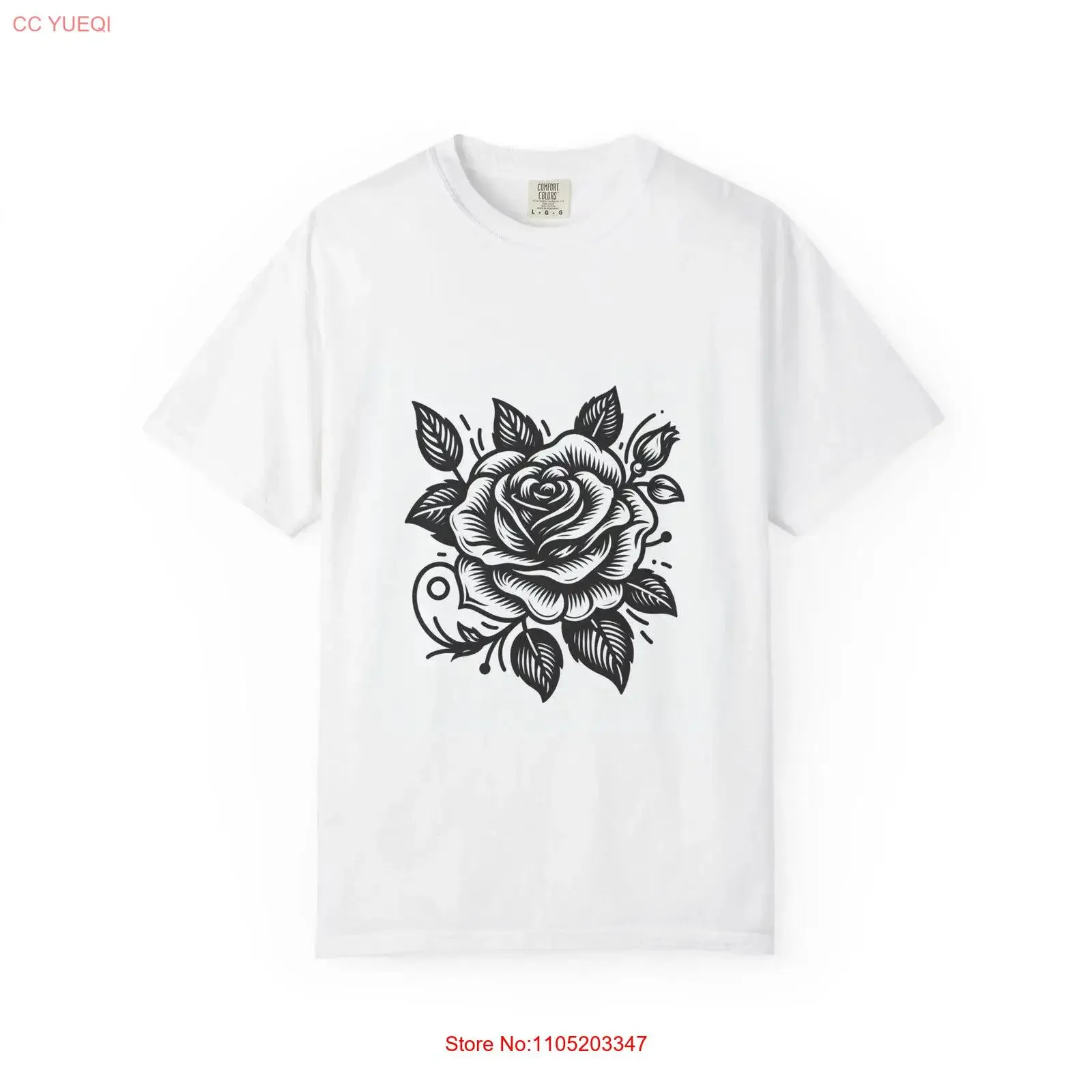 

Stylish Rose T shirt Floral Art for Nature Lovers s Her Summer Wardrobe Essential Casual Wear vintage Washed designer clothes