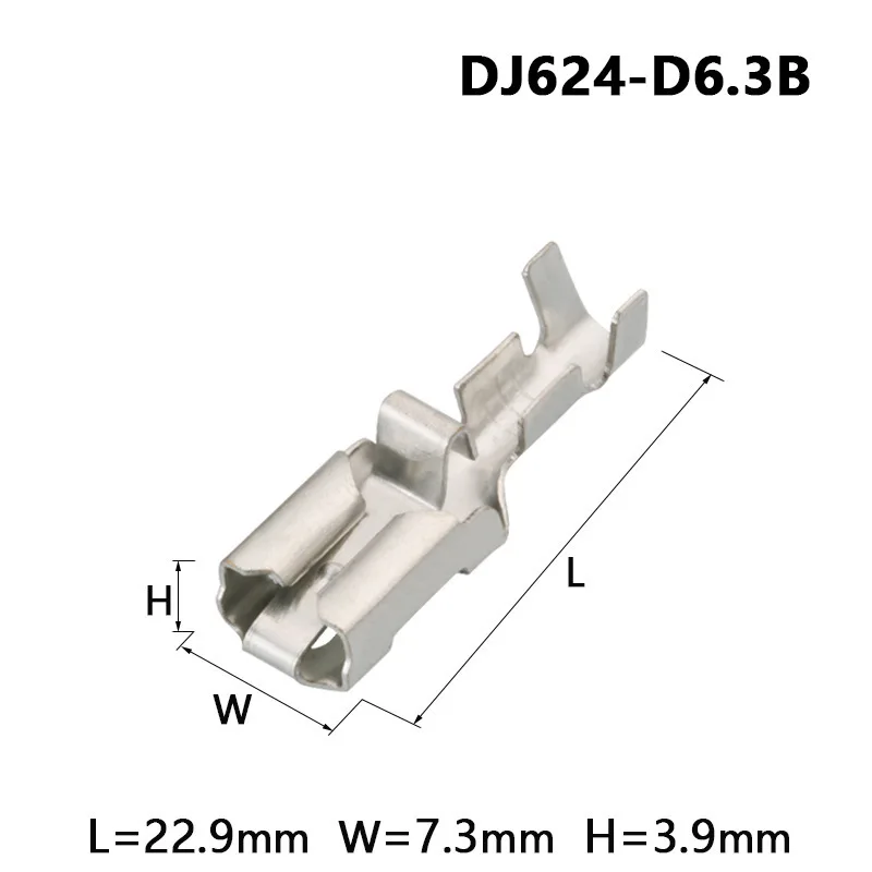 50PCS 6.3 automobile inserted spring 927854-6 plug-in cold pressing terminal DJ624-D6.3B