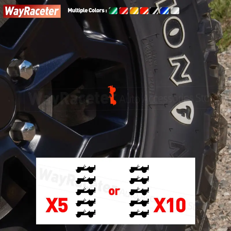 

5 Pcs/10 Pcs Batch Sticker 1941 Willys Tires Alloy Rim Wheel Decal For Jeep Wrangler Renegade Compass Grand Cherokee Gladiator