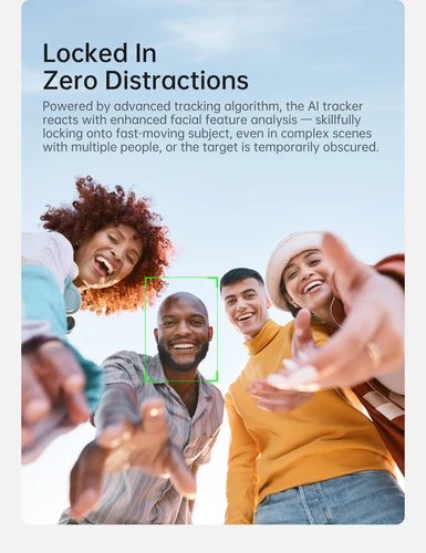 Imagen 2 del producto Hohem iSteady V3 Ultra Smartphone Gimbal AI Tracker Luz de relleno Varilla de extensión de pantalla de control desmontable para iPhone TikTok YouTube