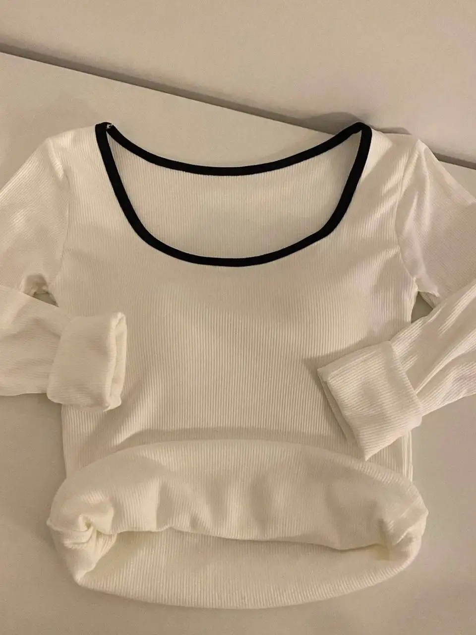 Ay Long Sve col carré femmes T-irt automne hiver Thiened Fce vêtements intérieurs coupe ajustée Base irt haut chaud