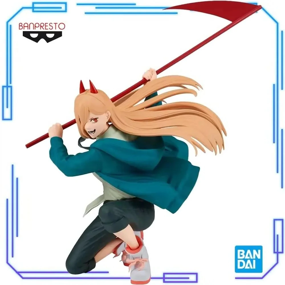 

In Stock Bandai Original Genuine Banpresto Anime Chainsaw Man Vibration Stars Power 12cm Collections Model Toy Figures Xmas Gift