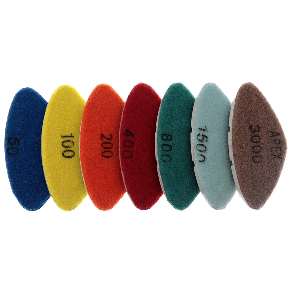 10 PCS/Set Diamond Triangle Polishing Pads For Concrete Corner Special-Shaped Wet Sanding Pad For Marble Stone Floor