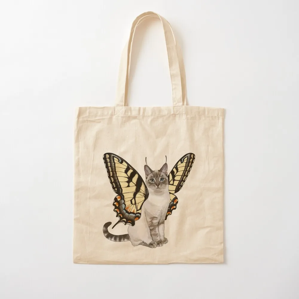 

Eastern Tiger Swallowtail Butterfly Cat Tote Bag custom bags shopper bag women canvas Canvas Tote Bag