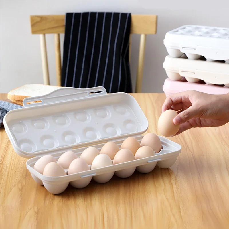 Compartmentalized Egg Carton Tray Kitchen Fridge Crisper Household Organizer Fridge Kitchen Storage Accessories