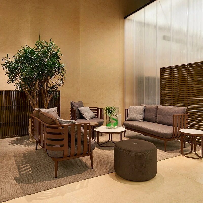 Sofa courtyard balcony design leisure single villa indoor and outdoor waterproof and sun protection
