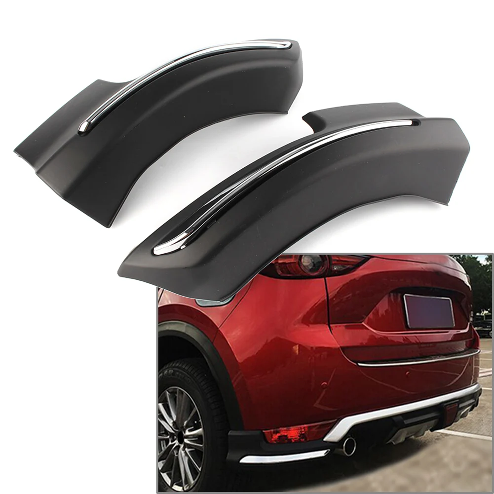 2PCS Auto ABS Rear Bumper Board Guard Skid Plate Bar Protector For Mazda CX5 CX-5 2017 2018 2019 2020 2021 Car Accessories