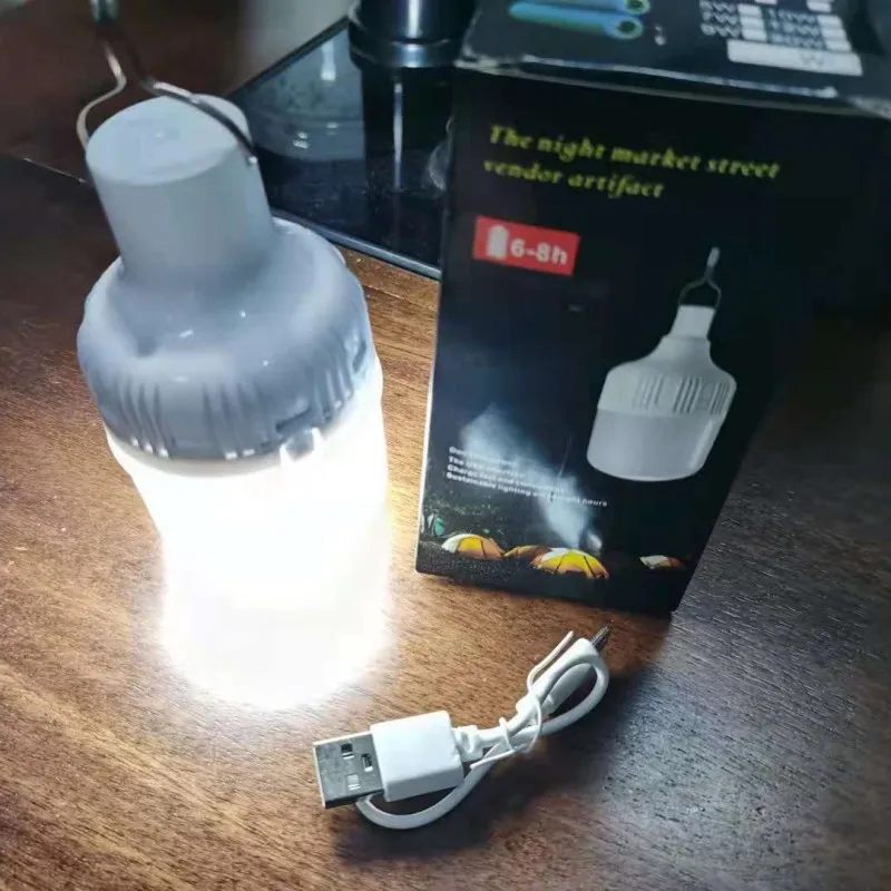 Lampes de secours portables rechargeables, lanterne LED, lampe de tente mobile avec crochet pour camping, pêche, porche, éclairage de jardin