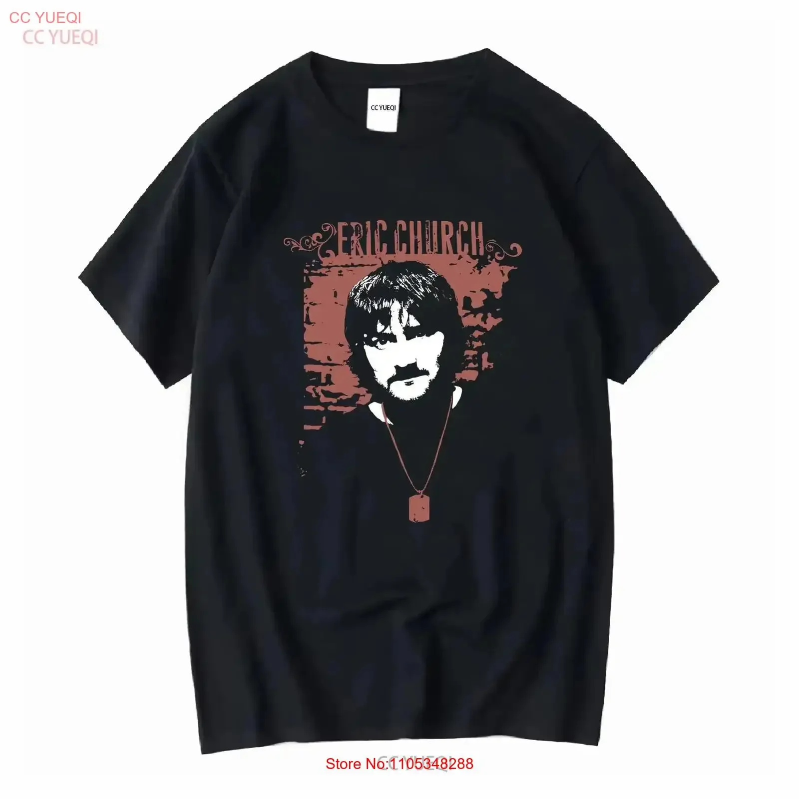 Vintage Rock T-Shirt Band 00 00S Eric Church Baumwolle Rundhalsausschnitt Rundhals-Design Atmungsaktive Mode-Designerkleidung Stilvolles Vintage