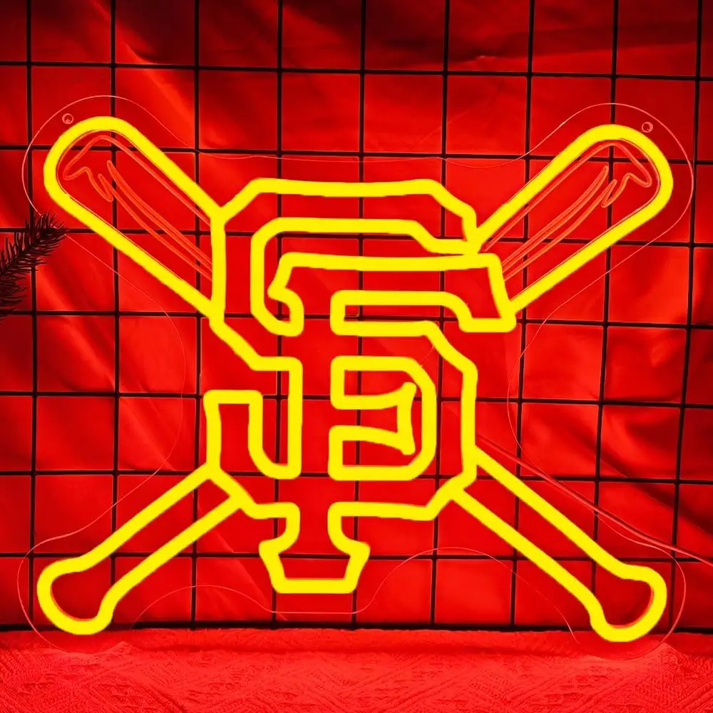 

Baseball Team Neon Sign Art Wall Light LED Neon Light for Sport Club Bar Garage Party Gaming Room Bedroom Decoration Gift
