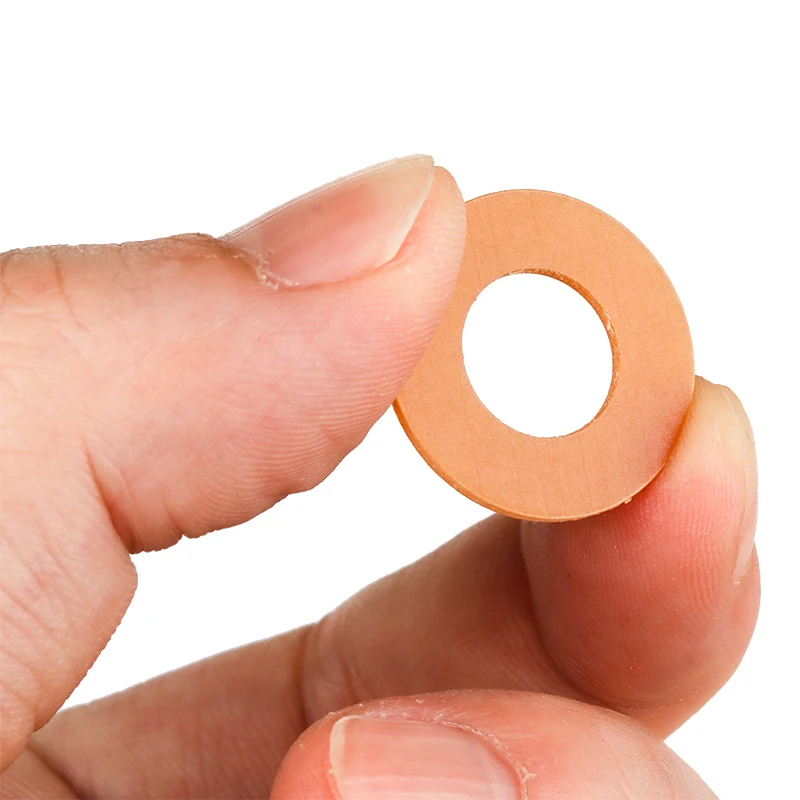 100~500Pcs Bakelite Circular High Temperature Resistant Insulating Gasket Washer M2 M2.5 M3 M3.5 M4 M5 M6 M8 M10 M12 Flat Washer