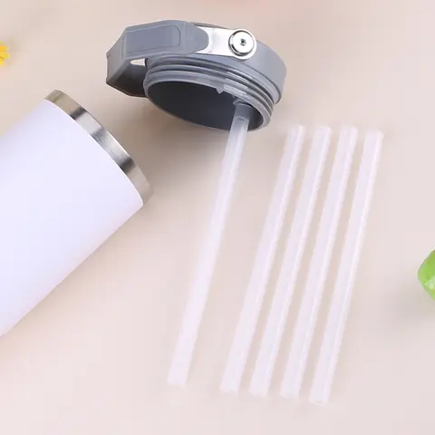 5Pcs Replacement Straws Wear-Resistant Reusable Straws Long Straws Plastic Straws for Stanley 30oz Accessories