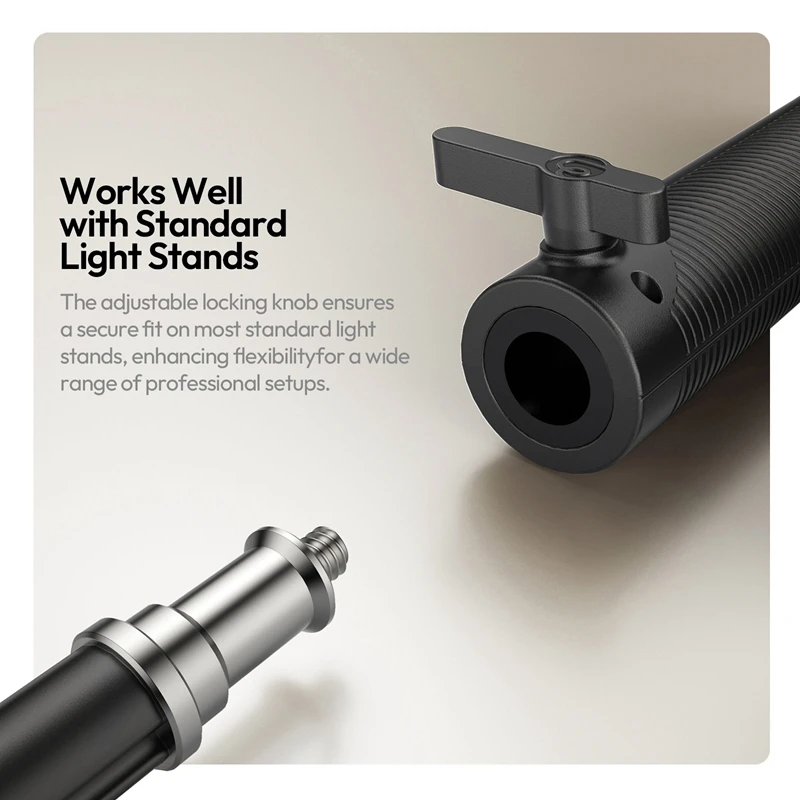 Ulanzi AL06 Light Handle Grip Light Stand z regulowanym kątem mocowania zasilania do światła wypełniającego COB Light Air Tube Light Max Load 4KG — zdjęcie produktu 5