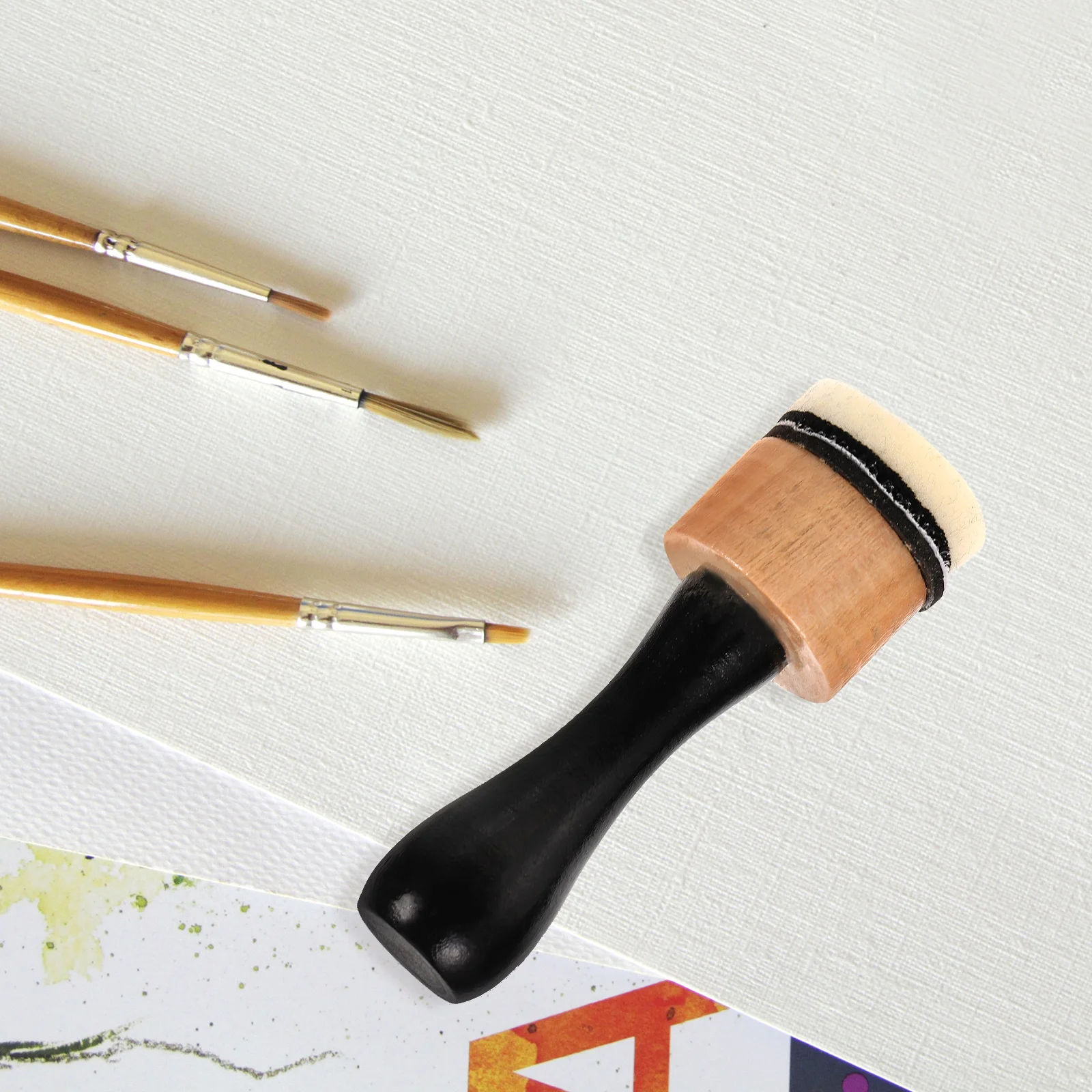 

Mini Foam Pad 2 Handles 14 Sponges Portable Reusable Distress Ink Pads Blending Brushes Supplies Embossing Ink Paint Tool