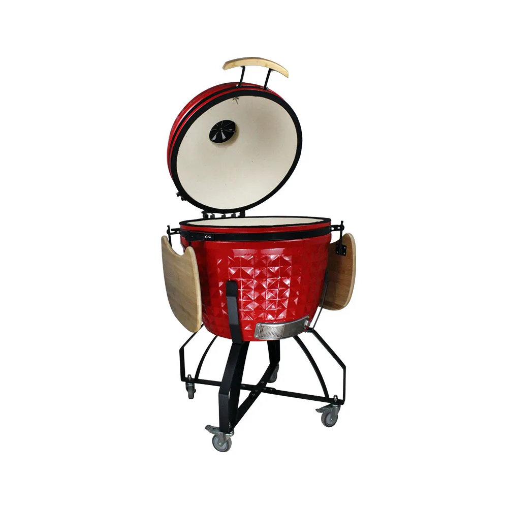 

XXL большой 26-дюймовый керамический гриль-барбекю Kamado, высококачественная стальная уличная плита с регулируемой высотой, роскошный стиль для домашнего использования