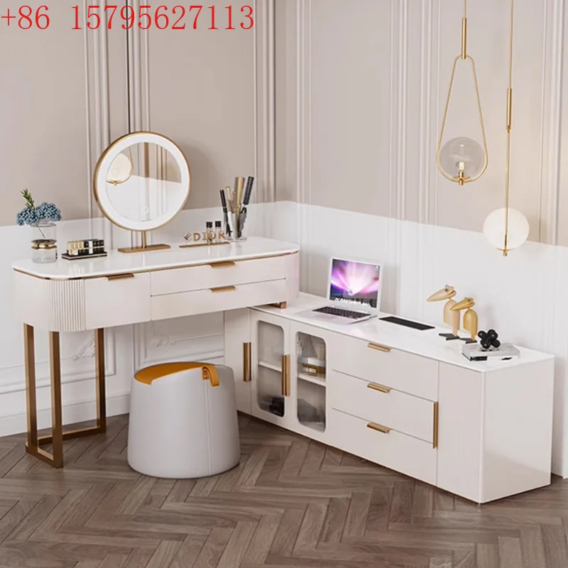 

Light luxury rock slab dresser TV cabinet integrated storage modern simple bedroom multi-functional high-end Internet celebrity