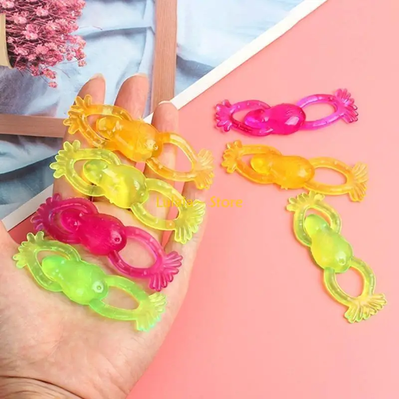 Y4QA Ejecting for Frog Finger Toy TPR Figurine for Autistic Kids Family Acti