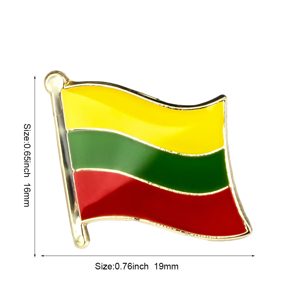 Lithuania Flag Badge Brooch Natinal Lapel Pins Flag Lapel Pins Country Flag Badge