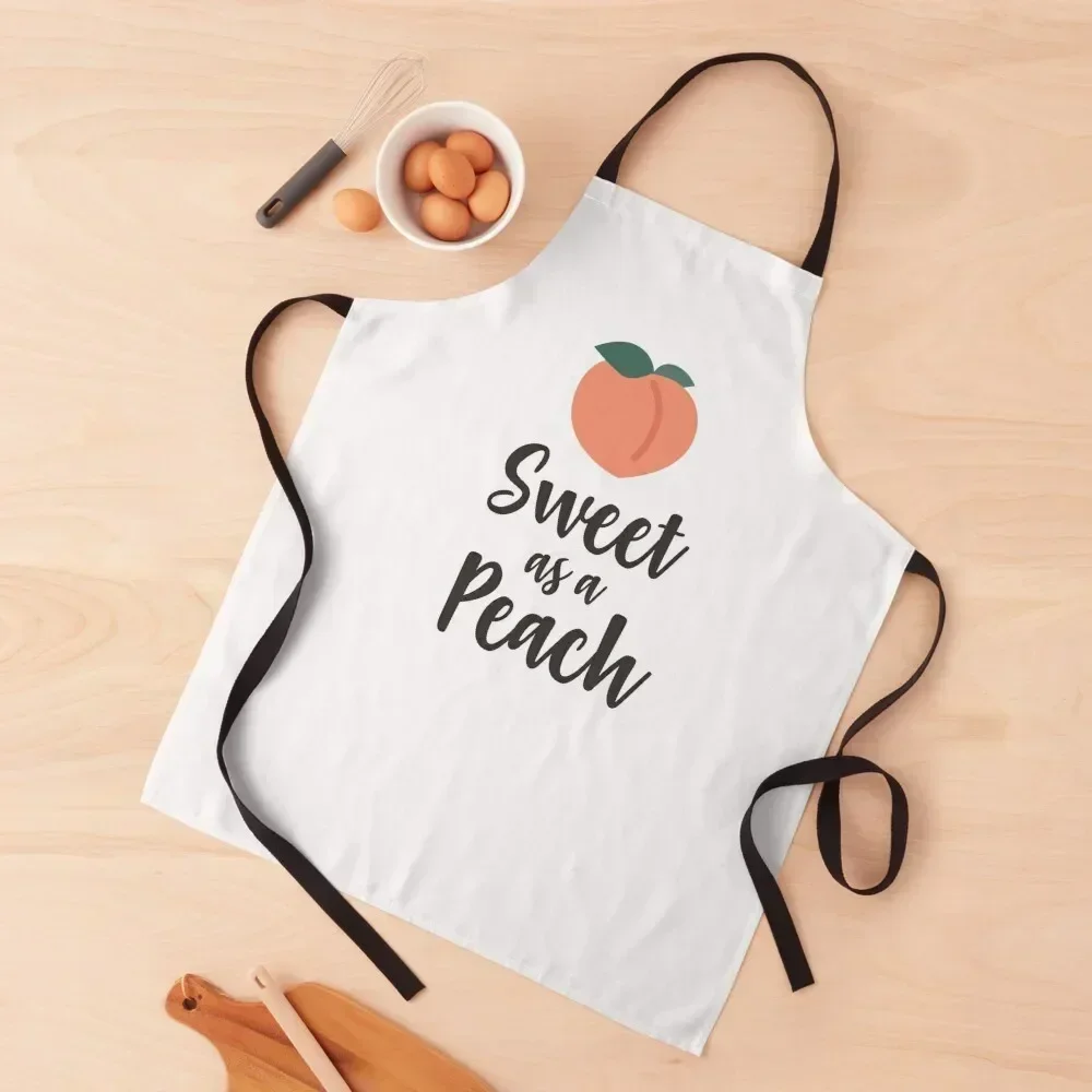 

Sweet as a peach Apron with pockets Home And Kitchen Chef jacket men For Man Haircut Apron