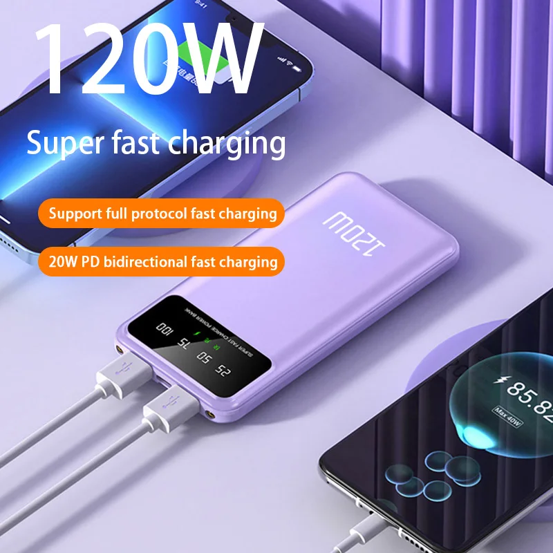 Xiaomi Power Bank 120W Fast Charging 100000mAh Large Capacity Mobile Phone Power External Battery Mobile Phone Accessories