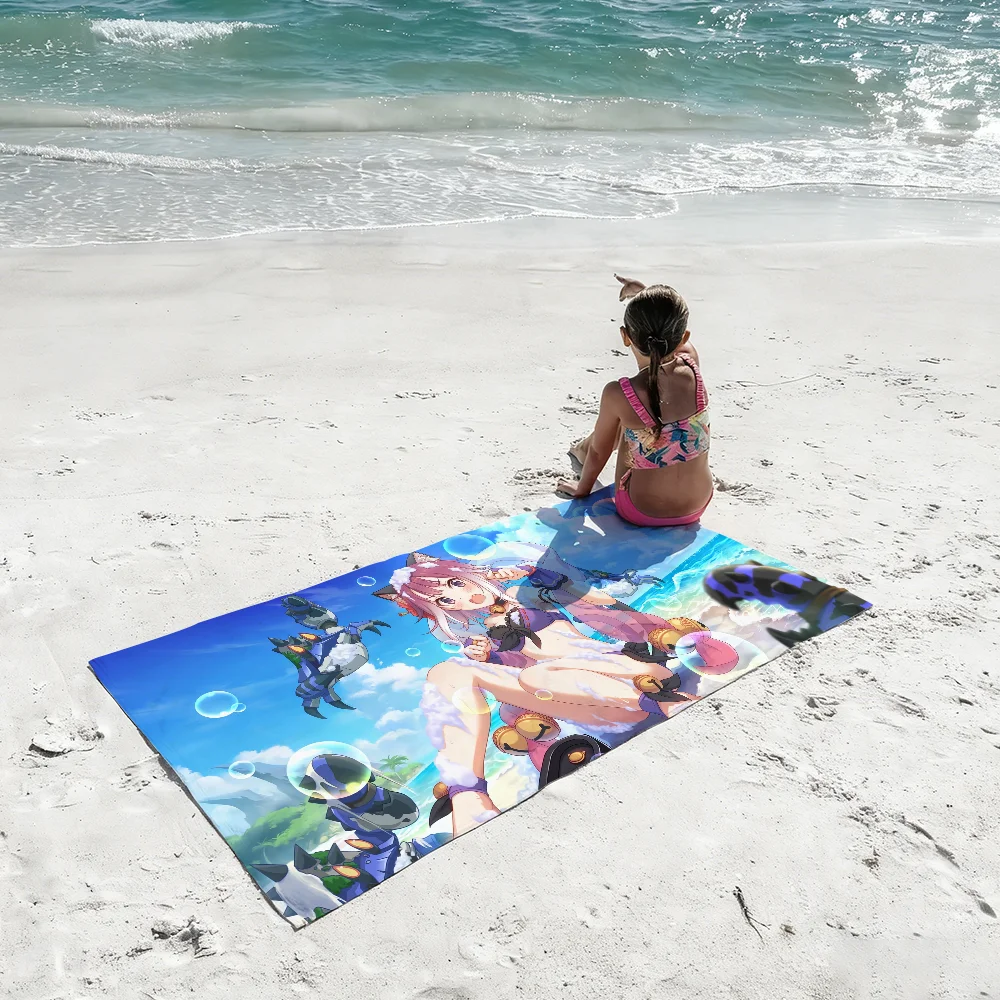 P-Princess C-Connect! ReDive Towel Quick Dry Absorbent Beach Towel for Sports, Fitness, Swimming and Outdoor Activities
