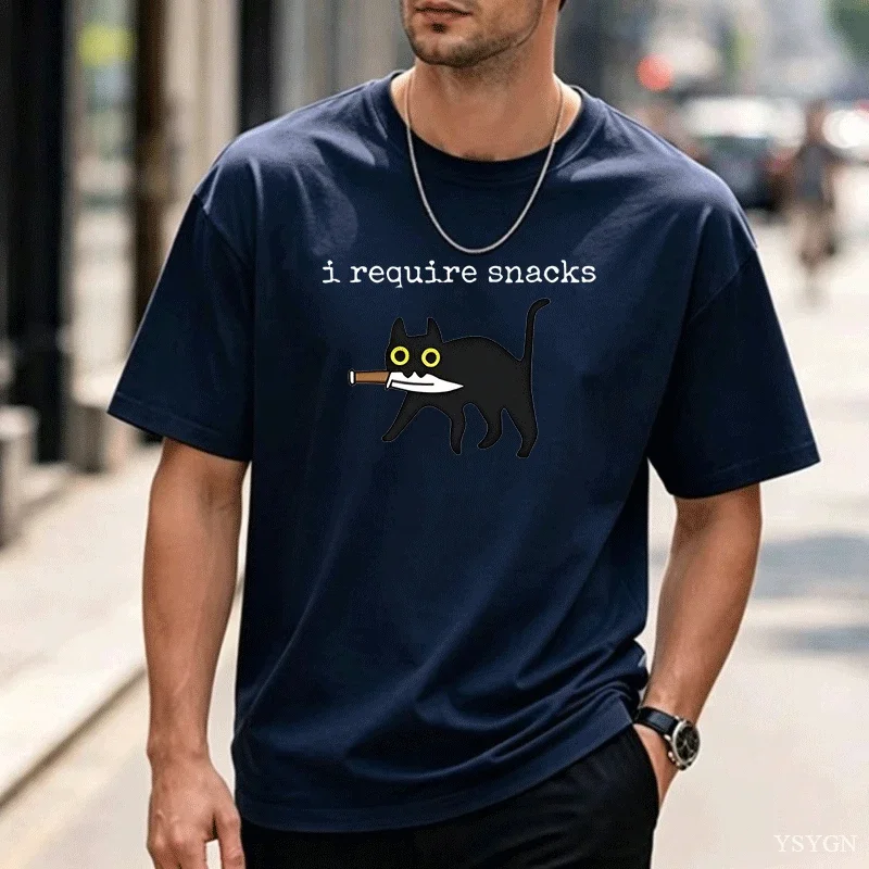 I Require Snas T-Shirt Men Funny Tshirt Mom Short Sve Round Ne Tees Streetwear Man Clothes s 2026 New Model Short-sleeve crewnec