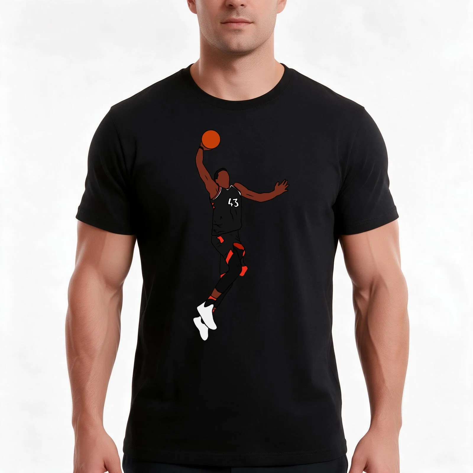 Pascal Siakam Dunk T-Shirt Summer Casual Cotton Tee Oversized Streetwear Tops Vintage Graphic Print Loose Fit Short Sleeve