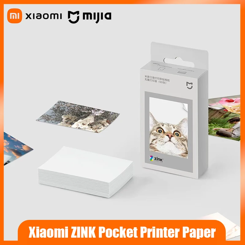 

New Xiaomi ZINK Pocket Photo Paper Compatible with Xiaomi Mini Printer 3-inch adhesive photo paper Stick-on photos