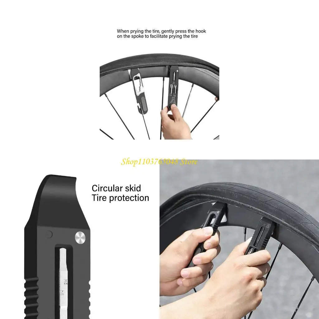 

R53E Multifunctional Bicycles Tire Repair Tool High Strength Bicycles Tire Levers Portable Ratchets Wrench Bike Accessories
