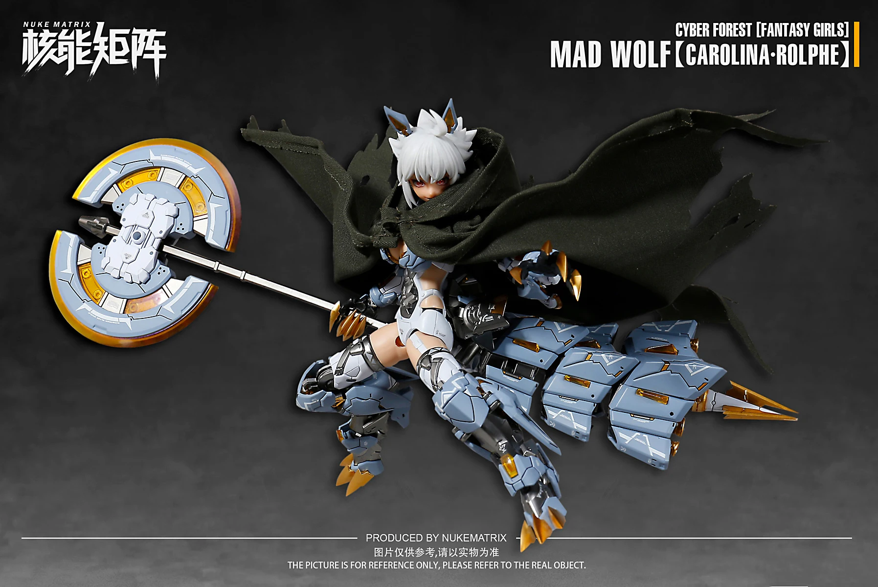 NUKE MATRIX CF06 MAD WOLF CAROLINA ROLPHE Cyber Forest Fantasy Girls GIRL SERIES Model Kit Assembled Toy