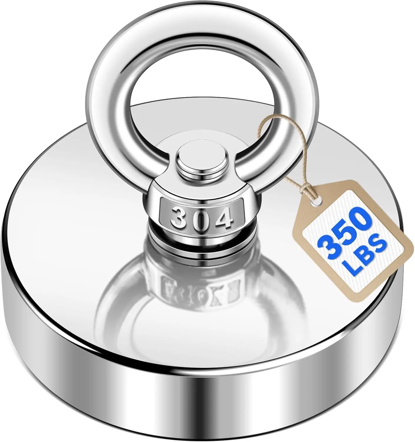 

Мощный неодимовый магнит для рыбалки с силой тяги 350 фунтов, диаметром 1,97 дюйма, для речного поиска и магнитных задач