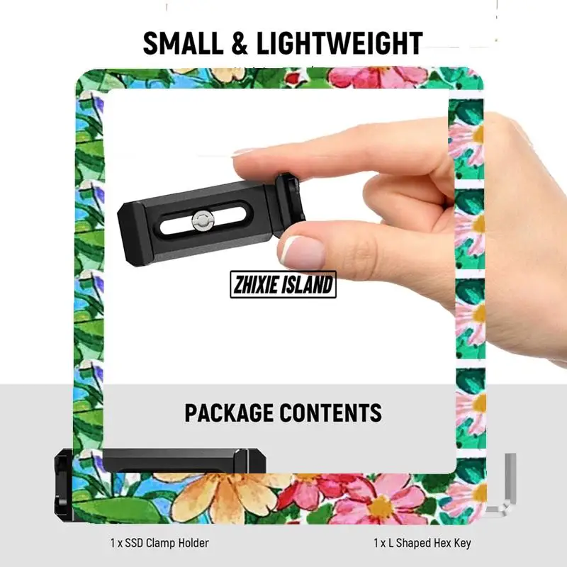 Aluminum Phone SSD  Mount  For Iphone 15 16Pro/Pro Max Cage Adjustable Phone Tripod Mount  Adjustable Phone Tripod Mount