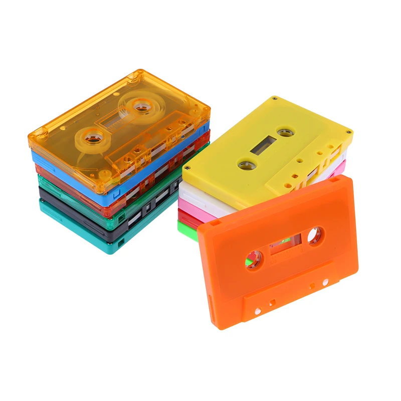 1Pc Color Blank Tape Case Audio Magnetic Audio Recording Cassette Tape Shell Empty Reel To Reel Cassette(no Tape Core)