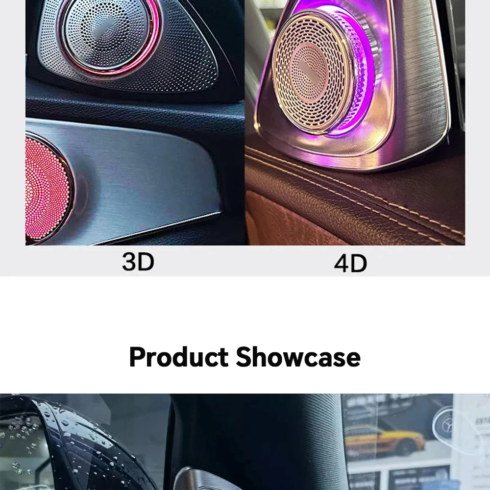 4D اكسسوارات السيارات الإضاءة W205 توربو تنفيس الهواء المحيطة ضوء مضيئة غطاء لمرسيدس بنز z C GLC W205