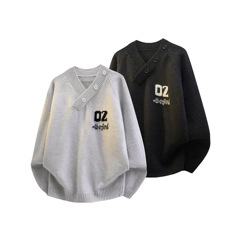 

Harajuku Laziness Fashion Простой модный художественный японский тренд Новый свитер с длинными рукавами Темперамент Ins Универсальный