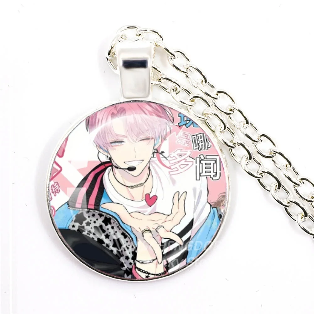 Fukuhara Tamon Necklace  Anime Tamon-kun Ima Docchi!?Glass Cabochon Pendant Necklace Charm Jewelry Accessories Fans Gifts