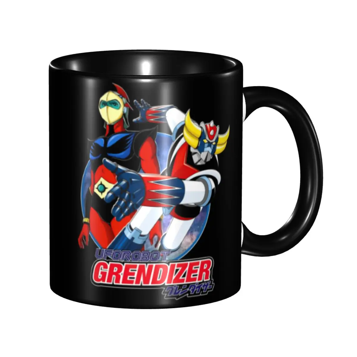 

DIY Grendizer And Actarus Ceramic Mugs Personalized UFO Robot Goldrake Coffee Cup Creative Gift