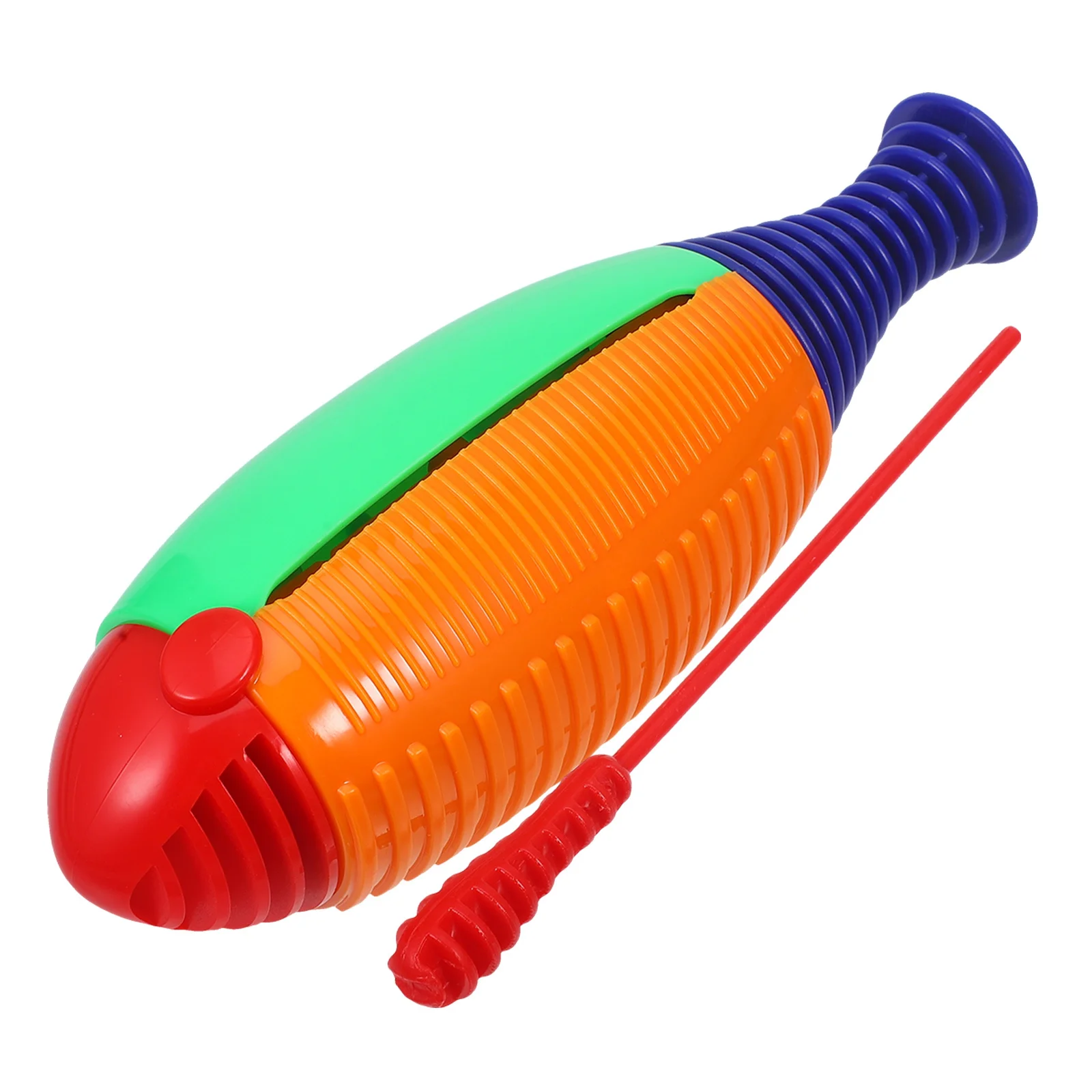 1 set di strumenti musicali a percussione Guiro in plastica ABS per bambini migliorano la capacità pratica e il potenziale musicale Guiro in plastica