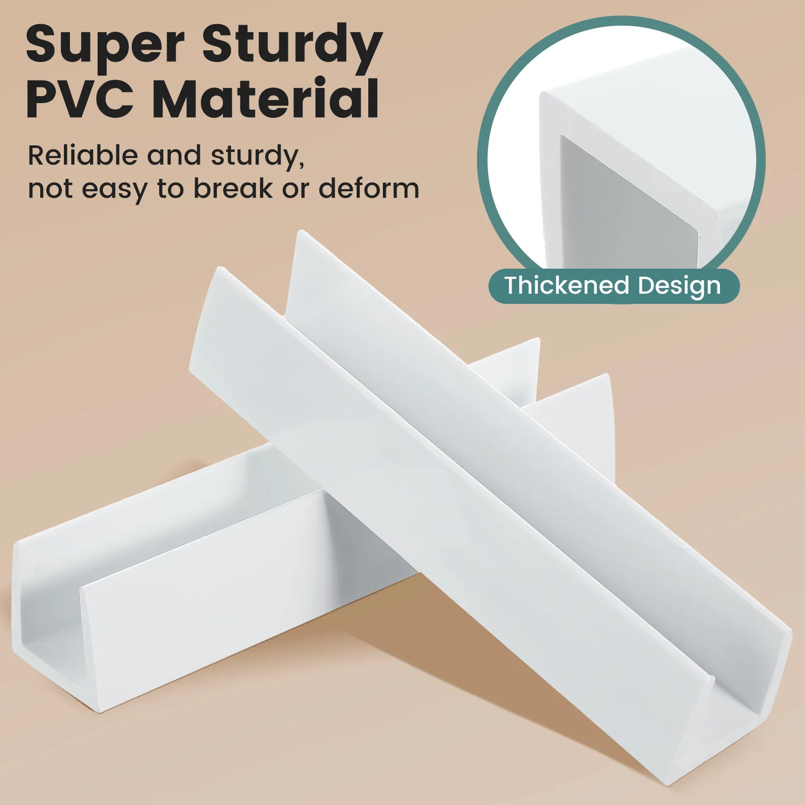 6Pcs Easy Install PVC Baby Gate Groove Reinforcement for Door Fence Stability Dog Gate Support Feet Secure Indoor Safety