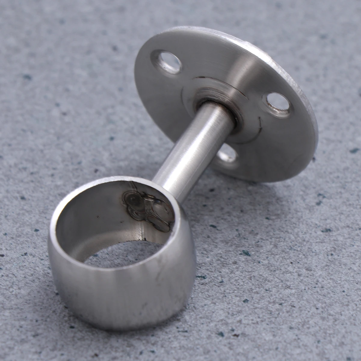 

5Pcs Stainless Steel Closet Pole Socket Round Shape 22mm Diameter Rustproof Heavy Duty Hanging Curtain Brackets Oval Rod End