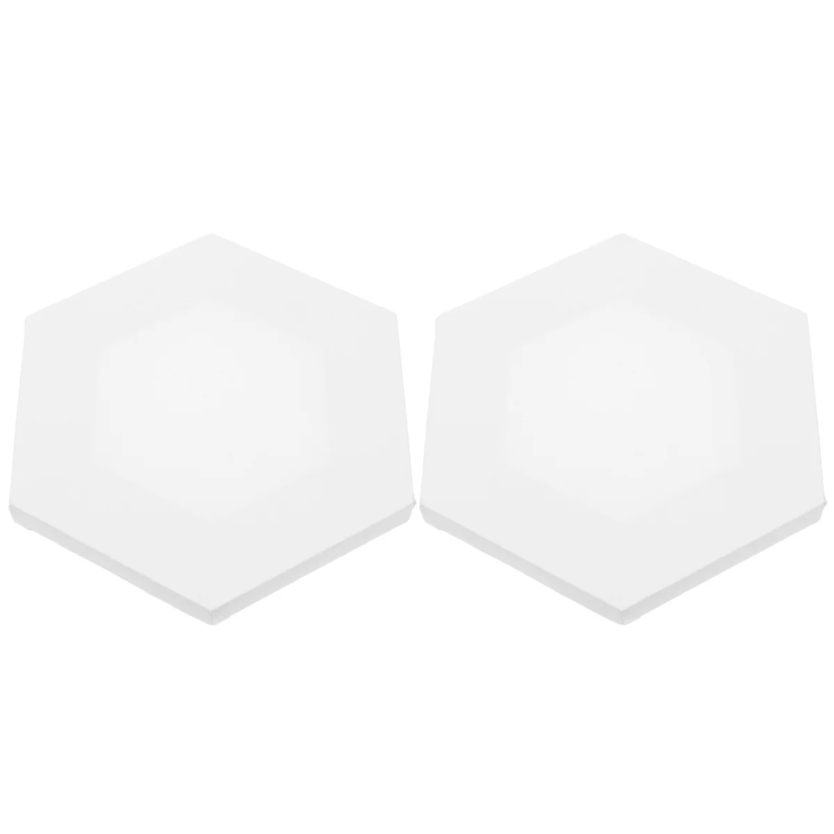 

2Pcs Decorative Irregular Oil Painting Board Cotton Drawing Panel Hexagon Style 20cm Painting Cloth Students