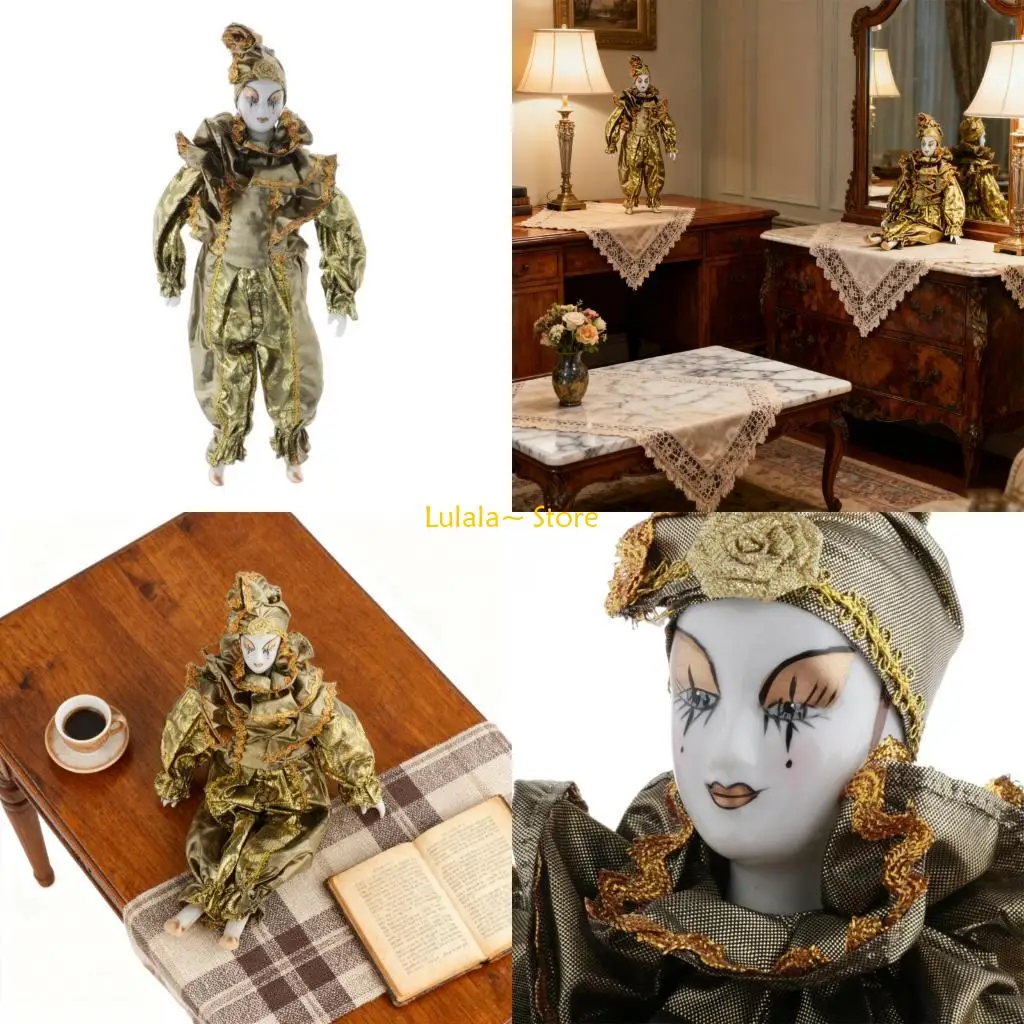 

Y4QA керамическая декоративная статуя, регулируемая деталь, детальный костюм, сезонный подарок для домашнего праздника, показа