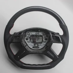 Replacement Real Carbon Fiber Steering Wheel with Leather for Benz W204 W166 W212 W246