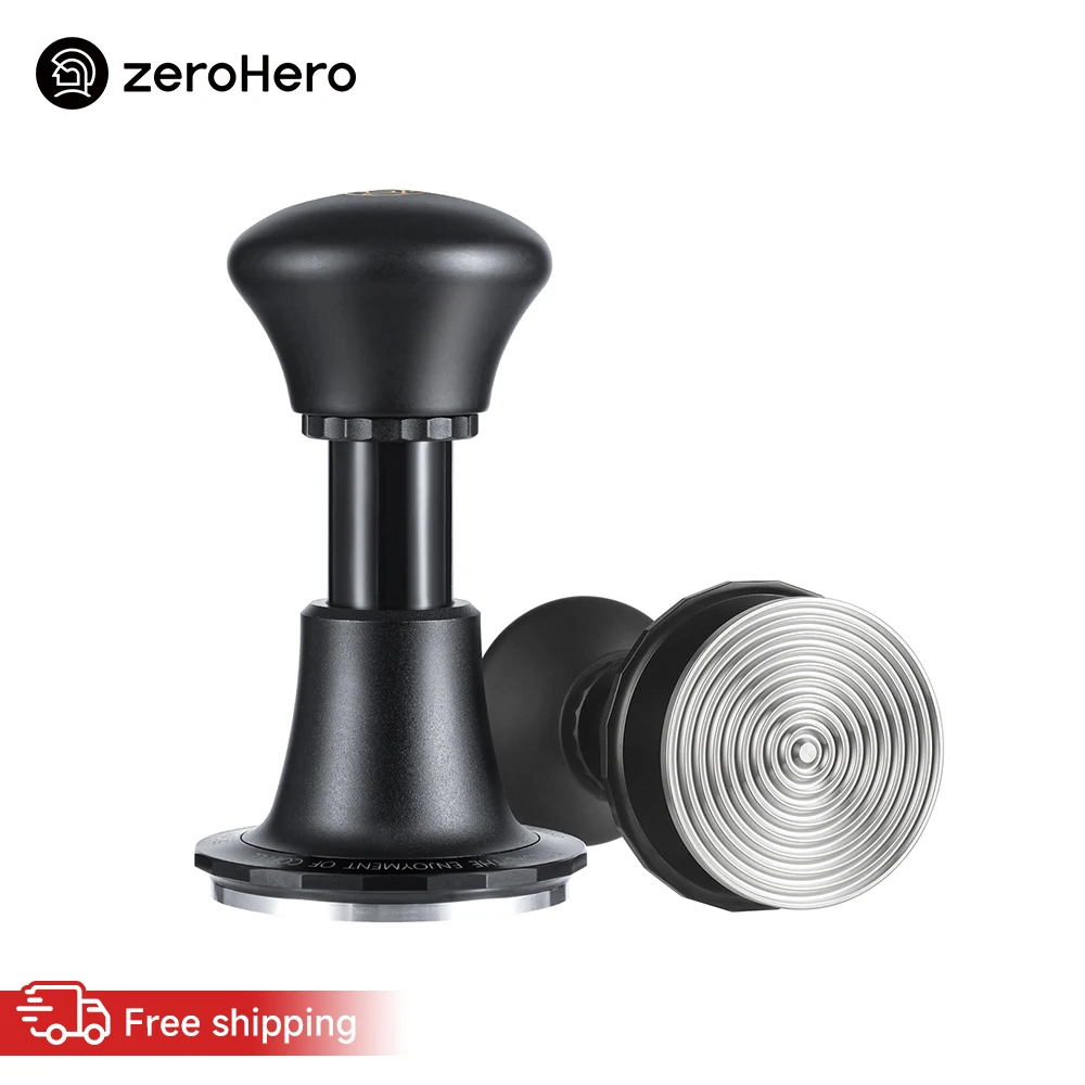 zeroHero 58.5 mm Calibrated Espresso Tamper 30lb Constant Force Triple Spring Precision Impact Tool for Barista Home & Cafe Use