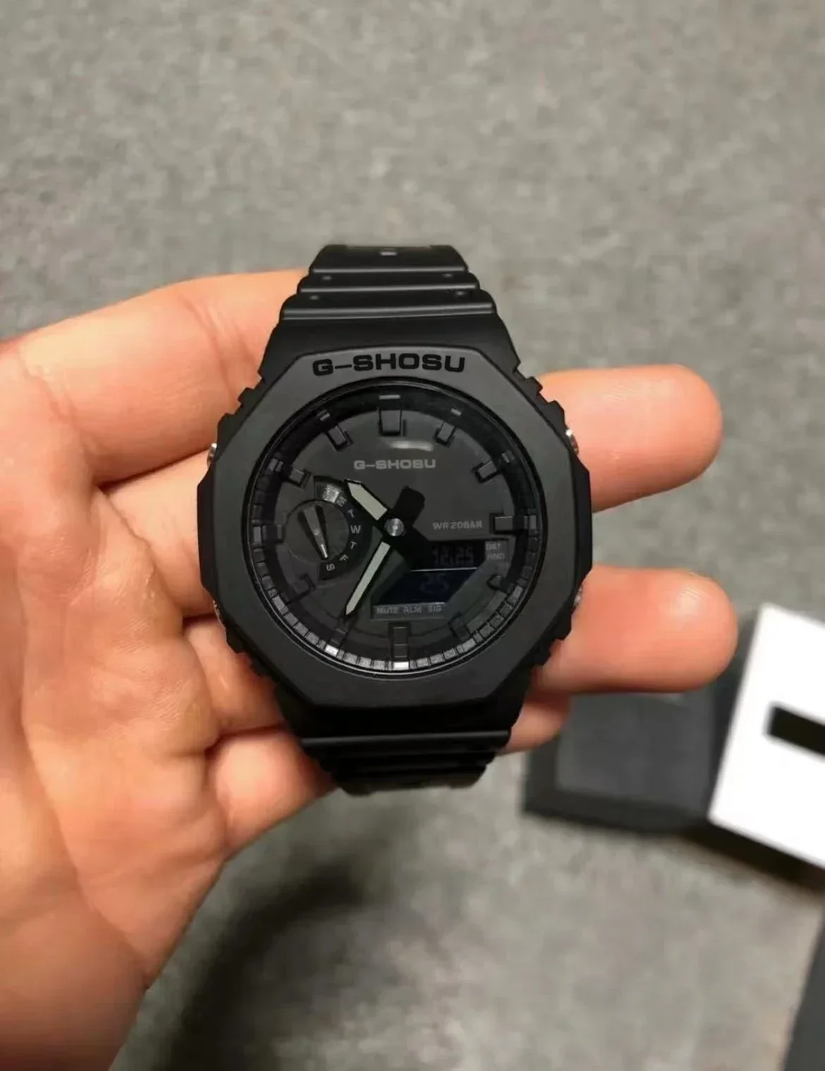 9898 Store Oak Collection Voll funktionsfähige Weltzeit-Vollfunktions-LED-Digitaluhr mit Dual-Display, Unisex, wasserdicht, großes Zifferblatt