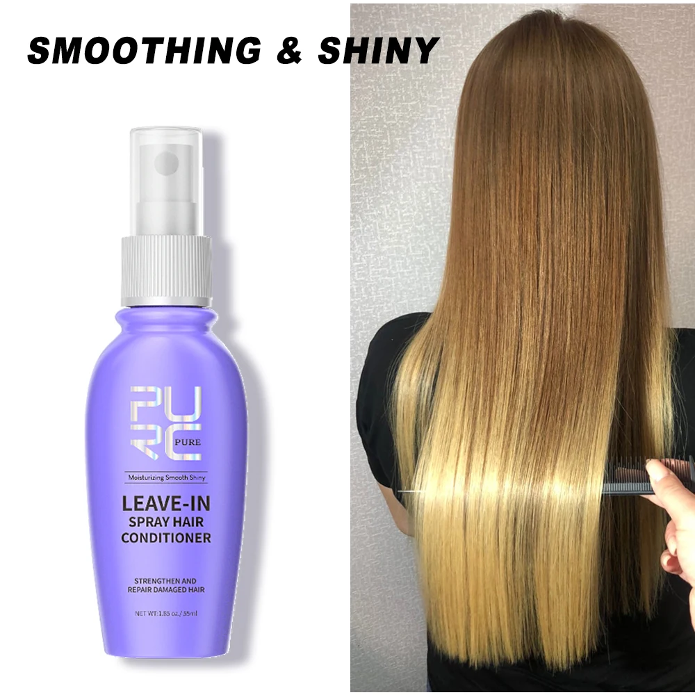 

PURC Leave-in Conditioner Spray Coconut Oil Repair Damaged Dry Frizz Treatment Smoothing Straightening Hair Care Products 55ml