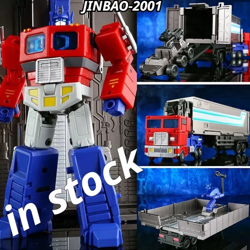 

Фигурка-трансформер Jinbao 2001 Оптимус Прайм Командир 3.0, увеличенная версия в стиле G1, с прицепом и множеством аксессуаров