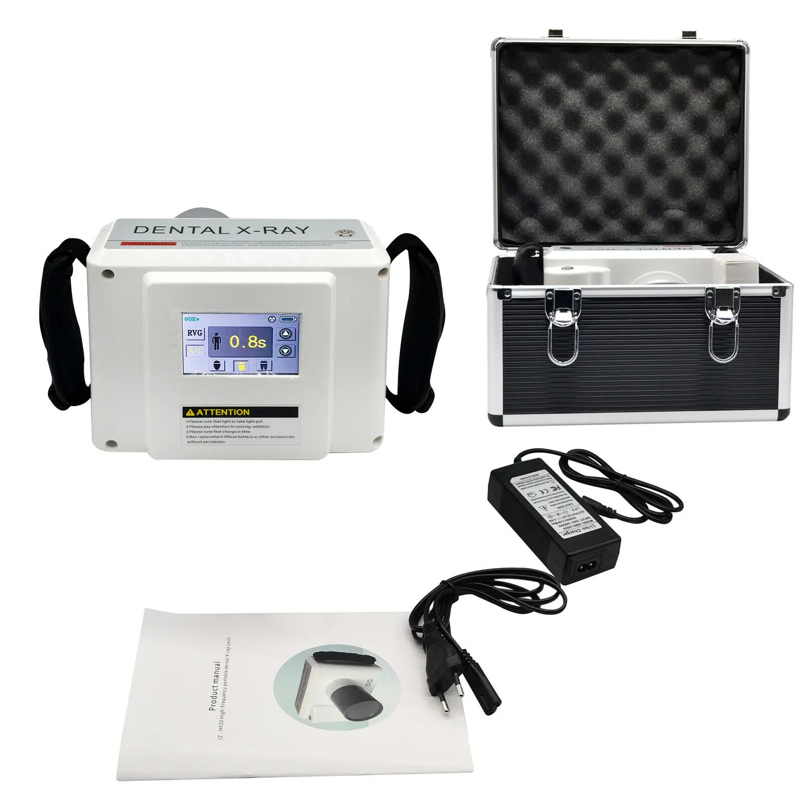 Den tal High Frequency Digital X Ray Unit Handheld Film Imaging System 60KV X-Ray for Dentist Veterinary Use