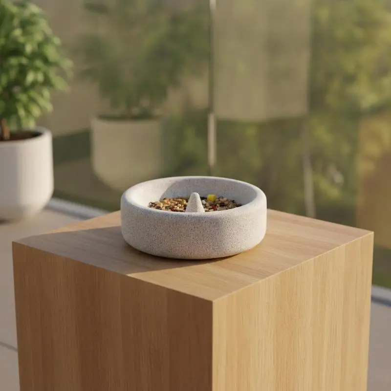 Textured Non Slip Small Pet Dual Use Feeding Bowl For Food And Water Perfect For Hamsters Tortoises Birds Small Reptiles